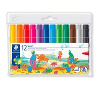 Staedtler Noris Club 340 WP12 Jumbo Colouring Markers In Wallet - 12 Assorted Colours