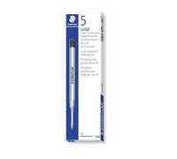 STAEDTLER Ballpoint Pen Large Refill, Set of 5 - Blue - line Width M, 458 M-3