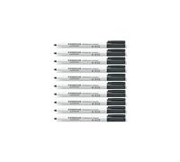 Staedtler Black Lumocolor Compact Whiteboard Board Markers Pens Drywipe 341 (Pack of 10) Drywipe 341