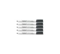 Staedtler Black Lumocolor Compact Whiteboard Board Markers Pens Drywipe 341 (Pack of 5) Drywipe 341