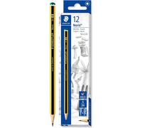 12 Pencils Staedtler Noris 120-4 Graphite Pencil 2H Tip Green Stationery 3725