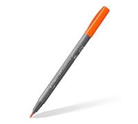 Staedtler Brush Pen Pigment Arts, Orange, Pigmented Premium Drawing Ink, Brush Tip for Variable Line Width, Waterproof, Quick-Drying, Brush Pen Single Pen, 371-4