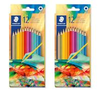 STAEDTLER Colouring Pencils - Multiverse Design - Set of 12 Assorted Colours, 175C12E2-2 (Pack of 2)
