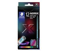STAEDTLER Colouring Pencils - NORIX - 12 Assorted Colours - Pack of 12, 186 C12