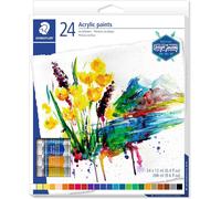STAEDTLER 8500 C24 Design Journey Acrylic Paint - Assorted Colours, 12ml (Pack of 24)