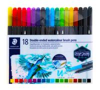 Staedtler Design Journey Double Ended Watercolour Brush Pens Draw Write Paint