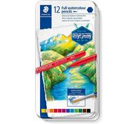 Staedtler Design Journey Full Watercolour 14610G Pencils Metal Box 12 Assorted Colours