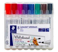 Staedtler Lumocolor 351 WP8 Chisel tip Black, Blue, Brown, Green,...