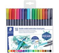 Marsgraphic Duo Double Ended Watercolor Brush Markers 18/Pkg-