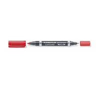 STAEDTLER Double Tip Permanent Marker - Red