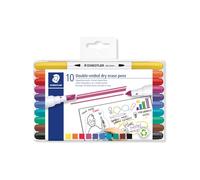 STAEDTLER 3010 3010 TB10 Dry Erase Double Fibre Tip Pens - Pack of 10