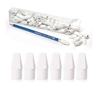 STAEDTLER Eraser Caps - 50 Pack White Pencil Erasers, PVC-Free Rubber Caps, Clean & Precise Erasing, Universal Fit Erasers for Wood Pencils