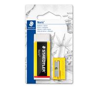 STAEDTLER Eraser & Sharpener Set - Medium Size - Latex & Phthalate-Free Rubber - Pack of 2, 526 N-S1BK