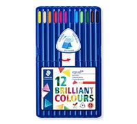 STAEDTLER 157 SB12 Ergosoft Triangular Colouring Pencils - Assorted Colours (Pack of 12 Pencils)
