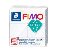 Staedtler Fimo Effect 8020-052 Oven Hardening Modelling Clay 56g - White Glitter, 1 Pack