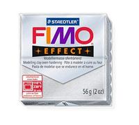 STAEDTLER FIMO Effect Metallic Silver (81) FIMO Effect Polymer Modelling Moulding Clay Block Oven Bake Colour 56g (Pack Of 1)
