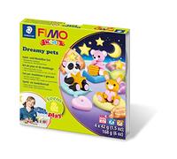 STAEDTLER Fimo Kids "Dreamy-Pets" Play and Modelling Set, Especially Soft Modelling Clay, exciting Child-Friendly Projects Promote fine Motor Ski