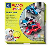 STAEDTLER FIMO Kids Form&Play Police Race Oven Hardening Modelling Clay with Accessories, 8034 29 LY