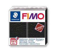 STAEDTLER Fimo Leather-Effect Oven-Hardening Modelling Clay Black 8010-909