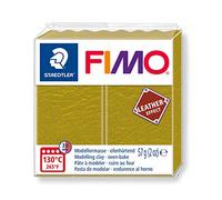 STAEDTLER Fimo Leather-Effect Oven-Hardening Modelling Clay Olive Colour 8010-519