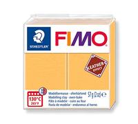 STAEDTLER FIMO Leather-Effect Oven-Hardening Modelling Clay Saffron Yellow 8010-109