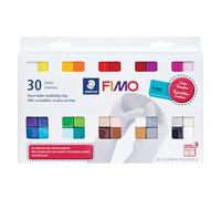 STAEDTLER Fimo Professional Soft Polymer Clay, 30/Pkg, White, Multicolor, 1.87 pounds, Modeling, Sculpting, Decorative Art