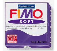 STAEDTLER 8020-63 FIMO Soft Oven-Hardening Polymer Modelling Clay - Plum (1 x 57g Block)