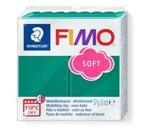 STAEDTLER FIMO Soft 8020 - Emerald, 57 g, Polymer Clay | Oven-curing, soft & pliable for beginners - versatile for jewellery - Item No. 8020-56