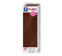 STAEDTLER FIMO Soft 8021 Modelling Clay - Chocolate, 454 g | Large oven-hardening polymer block, soft & mixable - for beginners, jewellery & decorations - Art.-Nr. 8021-75
