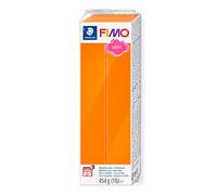 STAEDTLER FIMO Soft 8021 Modelling Clay - Mandarin, 454 g | Large oven-hardening polymer block, soft & pliable - for figures, jewellery & décor - Art.-Nr. 8021-42