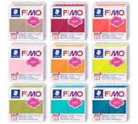 STAEDTLER FIMO Soft Polymer Clay - 9 Blocks of Oven Bake Modelling Clay - 57g Blocks - Set of 9 - The Bespoke Colour Collection