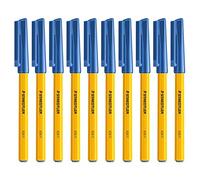 STAEDTLER Fine 0.3mm 430 F Stick Ballpoint Pens Writing Pen Smooth - Blue Ink (10)