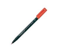 Box Of 10 STAEDTLER 318-2 Lumocolor Permanent Pen, Fine Line Width, 0.6mm - Red