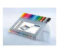 STAEDTLER Fineliner Pen 0.3 mm Bullet Assorted Lumocolor Pack of 20