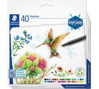 STAEDTLER Fineliner Pens - Design Journey - for Adult Colouring - 40 Assorted C
