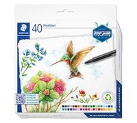 STAEDTLER Fineliner Pens - Design Journey - for Adult Colouring - 40 Assorted Colours - Pack of 40, 334 C40-C