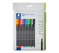 STAEDTLER Fineliner Pens - triplus - 12 Assorted Colours - Pack of 12, 334 C12