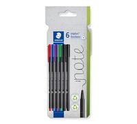 STAEDTLER Fineliner Pens - triplus - 6 Assorted Colours - Pack of 6, 334 C6
