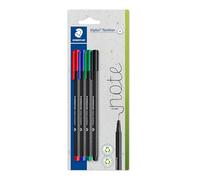 STAEDTLER Fineliner Pens - triplus - Assorted Colour Ink - Pack of 4, 334-S BK4