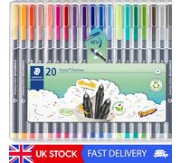 STAEDTLER Fineliner Pens - triplus - for Adult Colouring - 20 Assorted Colours