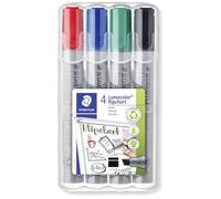 Staedtler Lumocolor WP4 356 B Flip Chart Marker Refillable in Staedtler Box with 4 Colours