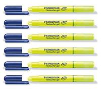 Staedtler Pack of 3 Textsurfer Gel Highlighters, 3 mm Line Drawing, Yellow
