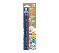 Staedtler jumbo 1285 Learning to Write Pencil, Made from Upcycled Wood, Non-Slip Soft Surface, Made in Germany, Blister Card with 2 Pencils 2B, 1285-0 BK2