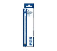 STAEDTLER Lumocolor 108 Omnichrom Pencils - White, 12 Pack | Water-soluble wax marker for dark surfaces - wipeable on glass, metal & plastic - Art.-Nr. 108-0