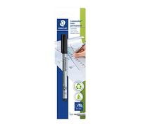 STAEDTLER Lumocolor 316-9 BKDA Foil Pen, Non-Permanent, Water-Soluble, F-Tip with Line Width Approx. 0.6 mm, High Quality, Made in Germany, 1 Black Foil Pen on Blister Card