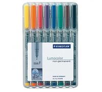 Staedtler Lumocolor 316 WP4 Lumocolor, 0.6 mm, Staedtler Box Fineliner, 8fach, sortiert | non permanent, 1