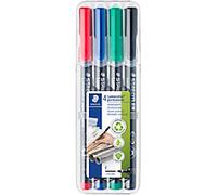 Staedtler Lumocolour Universal Pen Permanent Fine Assorted (4 Pack)