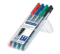 Staedtler Lumocolor 318 WP4 permanent marker Fine tip Black Blue Green Red 4 pc(s)