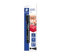 Staedtler Lumocolor 350-9 BK-1 Organisation Permanent Marker 350 for Labelling a Wide Range of Storage Boxes and Moving Boxes, Waterproof, Fade-resistant, Black, Chisel Tip