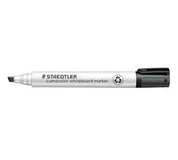 STAEDTLER Lumocolor 351 B Whiteboard Marker - Black, set of 10 | Chisel tip 2.0-5.0 mm, dry-wipe, DRY SAFE technology - quick-drying - Item No. 351 B-9